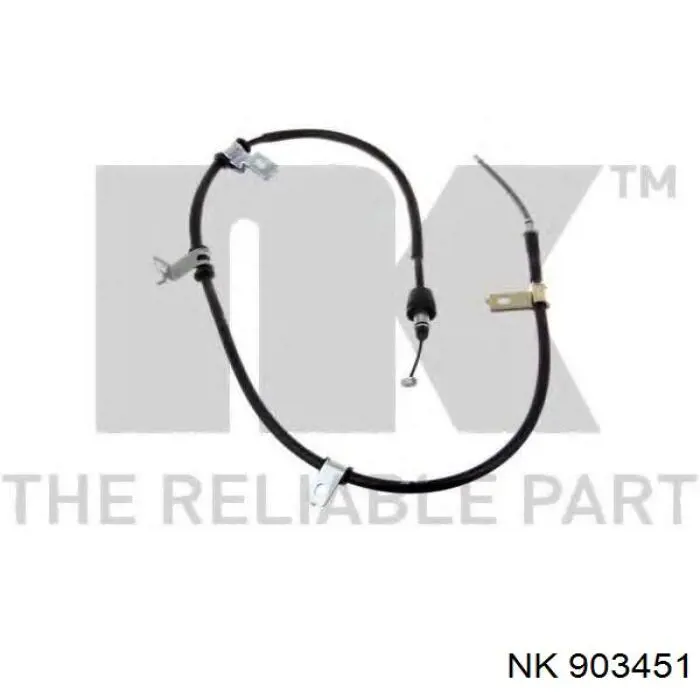 Трос стоянкового гальма задній лівий NK 903451 ціна, від 22.46 USD