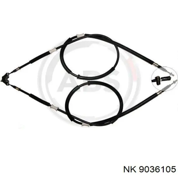 Трос ручного гальма задній, правий/лівий NK 9036105 ціна, від 23.53 USD