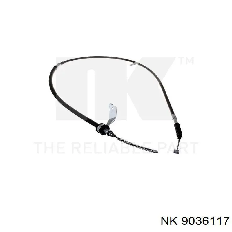 Трос стоянкового гальма задній лівий NK 9036117 ціна, від 9.62 USD