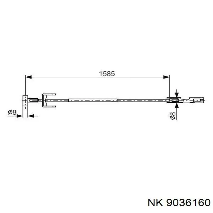 Трос стоянкового гальма проміжний Bosch 1987482643 ціна, від 11.38 USD