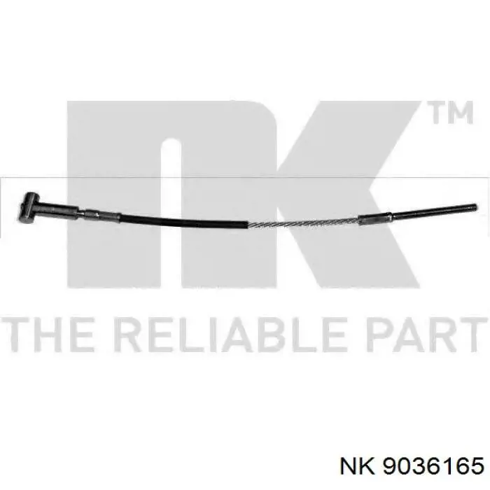 Трос стоянкового гальма задній лівий NK 9036165 ціна, від 22.21 USD