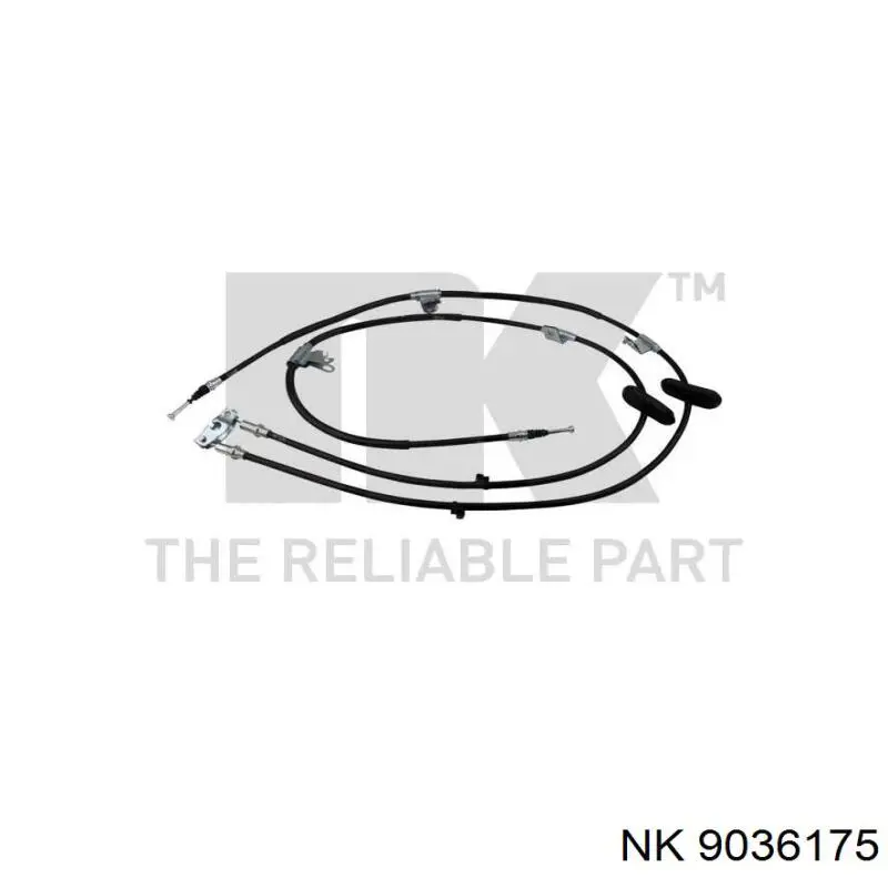 Трос ручного гальма задній, правий/лівий 9036175 NK