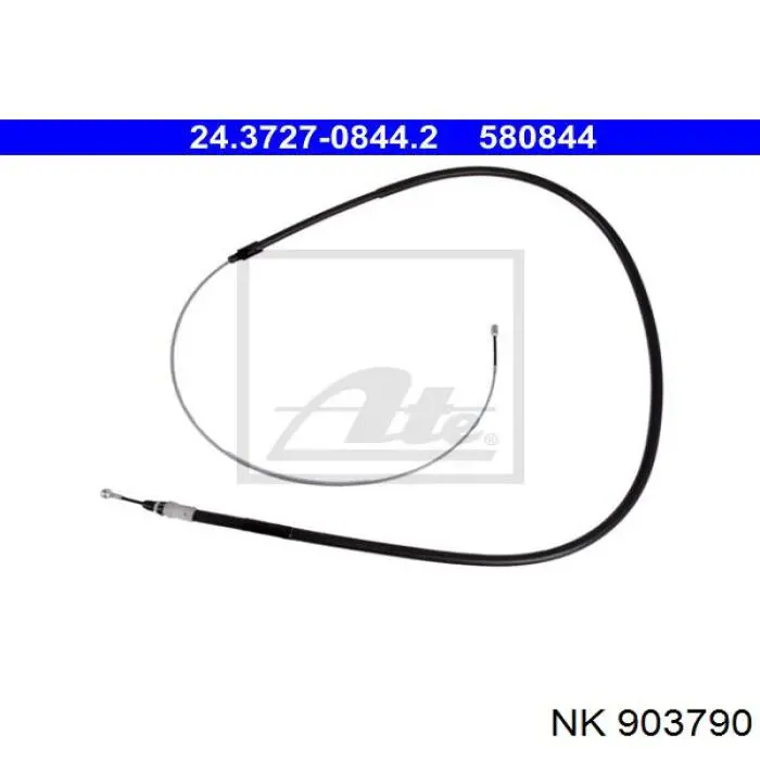 Трос ручного гальма задній, правий/лівий NK 903790 ціна, від 12.30 USD