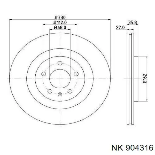 Трос ручного гальма задній, правий/лівий NK 904316 ціна, від 7.81 USD