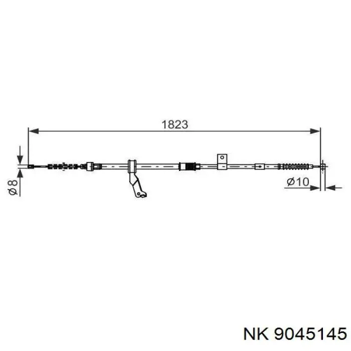 Трос ручного гальма задній, правий 9045145 NK