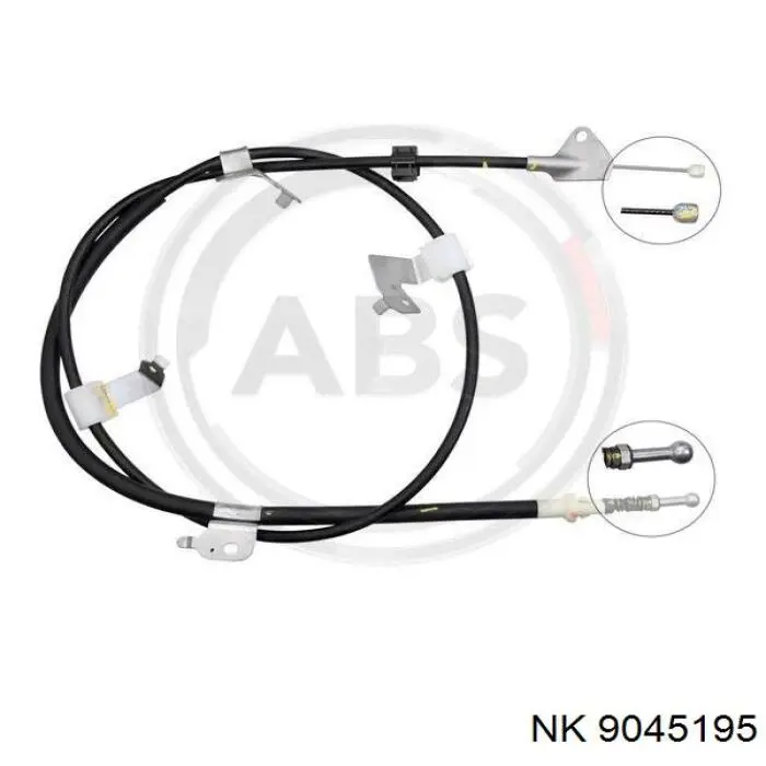 Трос стоянкового гальма задній лівий NK 9045195 ціна, від 30.53 USD