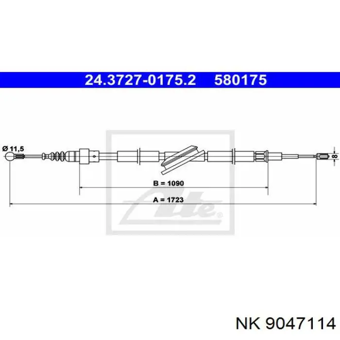Купити 320756 Maxgear Трос ручного гальма задній, правий/лівий