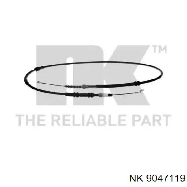 Трос ручного гальма задній, правий/лівий 9047119 NK