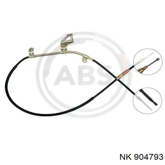 Трос стоянкового гальма задній правий NK 904793 ціна, від 23.98 USD