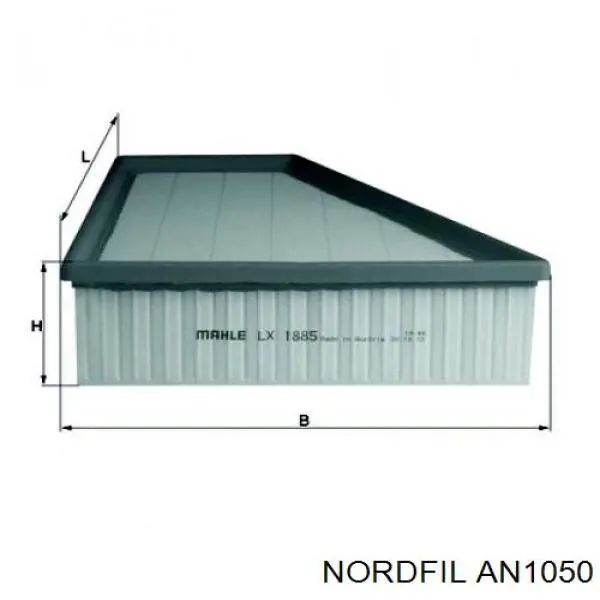 Фільтр повітряний AN1050 Nordfil