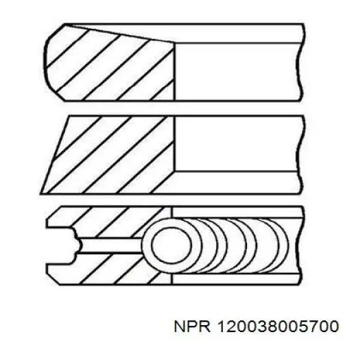 Купити 8938570000 NE/NPR Кільця поршневі на 1 циліндр, STD.