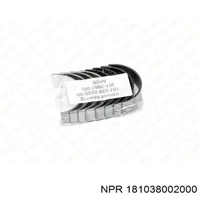 181038002000 NE/NPR вкладиші колінвала, шатунні, комплект, стандарт (std)
