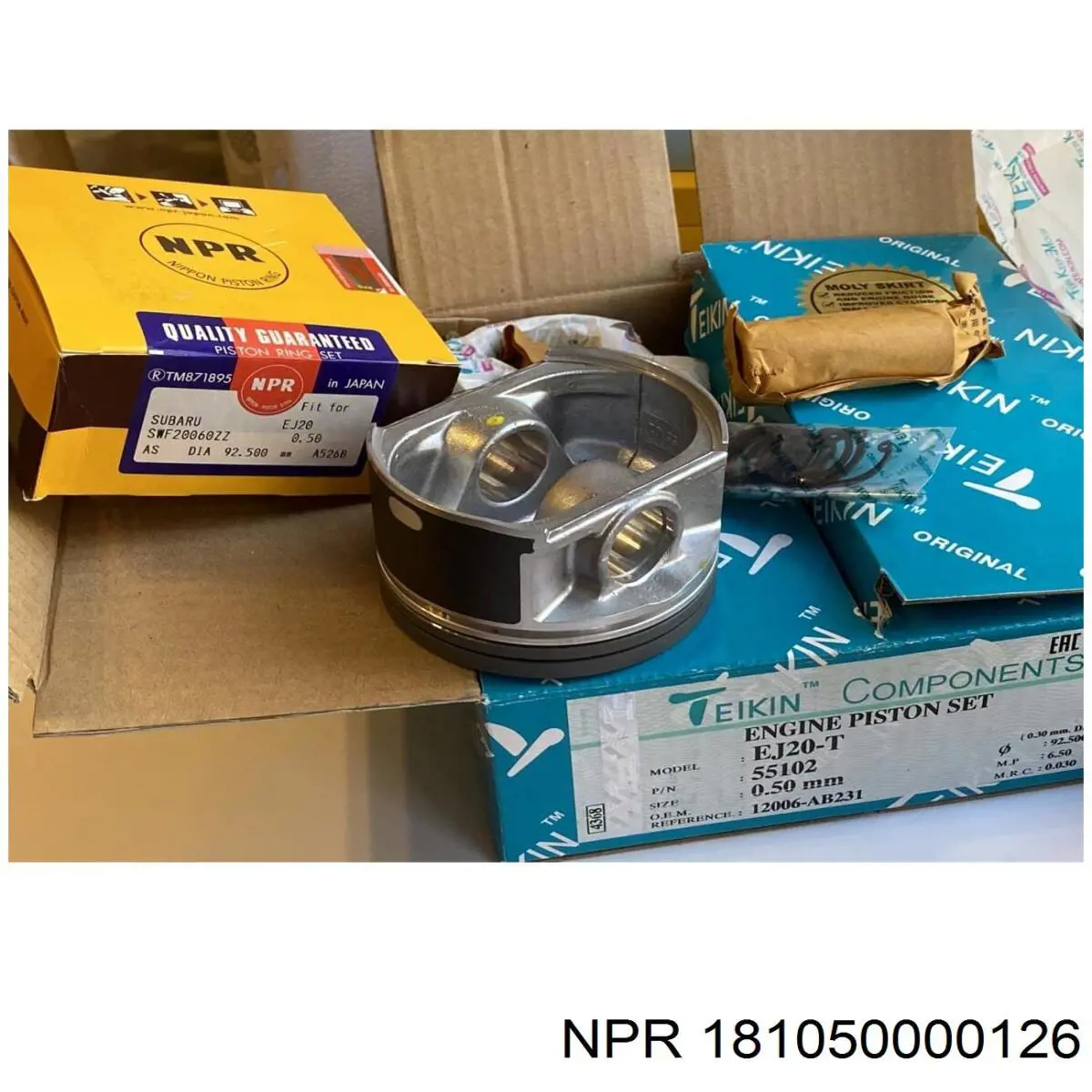 181050000126 NE/NPR вкладиші колінвалу, шатунні, комплект, 3-й ремонт (+0,75)