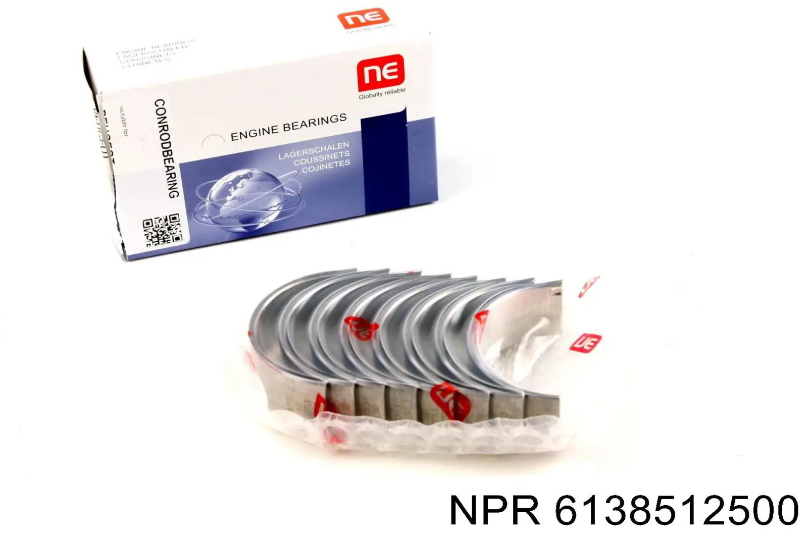 6138512500 NE/NPR Вкладиші коленвала, шатунні, комплект, 1-й ремонт (+0,25)