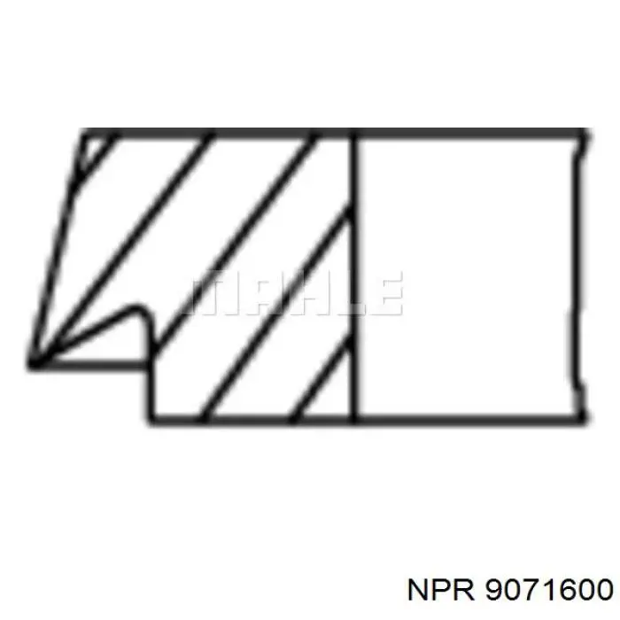 90716001 NE/NPR кільця поршневі на 1 циліндр, std.