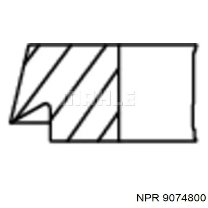 9074800 NE/NPR кільця поршневі на 1 циліндр, std.