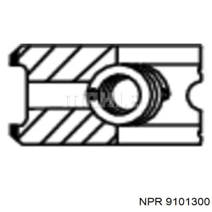 00249N1 Knecht-Mahle кільця поршневі на 1 циліндр, 1-й ремонт (+0,25)