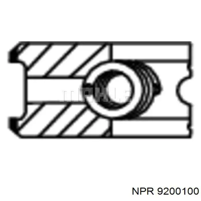 9200100 NE/NPR кільця поршневі на 1 циліндр, std.
