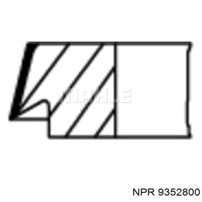 Кільця поршневі на 1 циліндр, STD. 9352800 NE/NPR