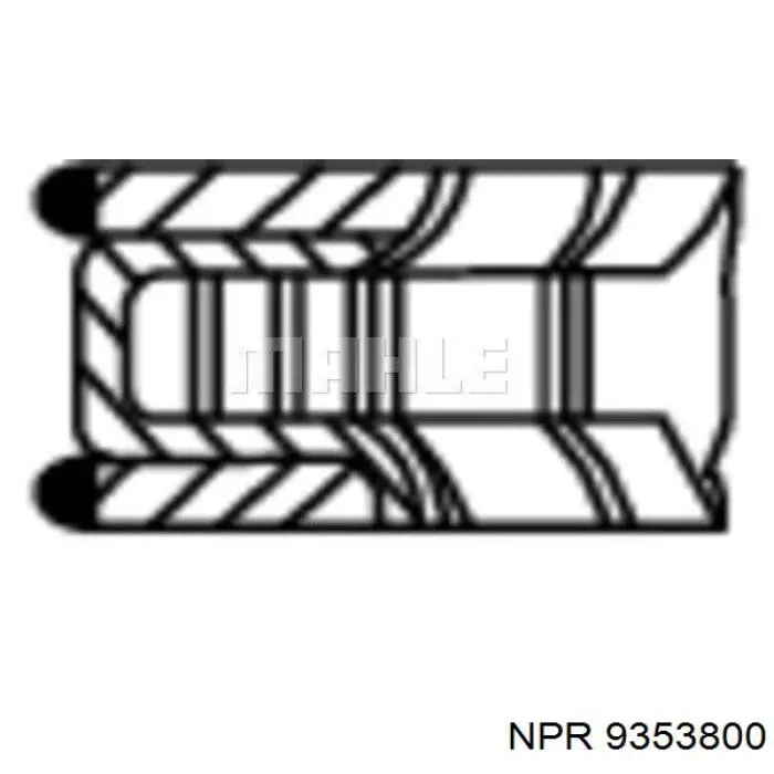 Кільця поршневі на 1 циліндр, STD. Daewoo Nubira 1 (J10, J15) (Деу Нубіра)