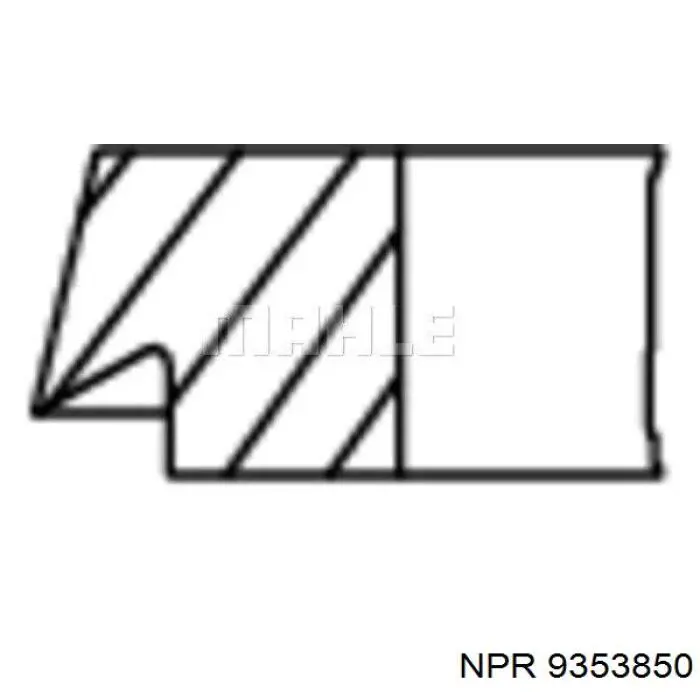 9353850 NE/NPR Кільця поршневі на 1 циліндр, 2-й ремонт (+0,50)