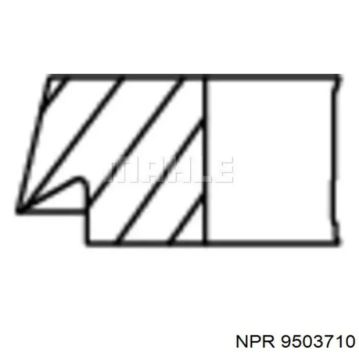 9503710 NE/NPR кільця поршневі на 1 циліндр, 4-й ремонт (+1,00)
