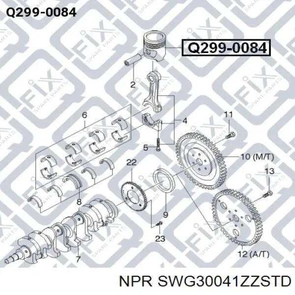 339923FSTD TPR кільця поршневі комплект на мотор, std.