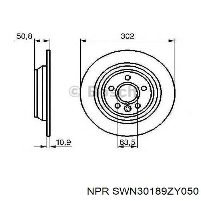 Купити SWN30189ZY050 NE/NPR Кільця поршневі комплект на мотор, 2-й ремонт (+0,50)