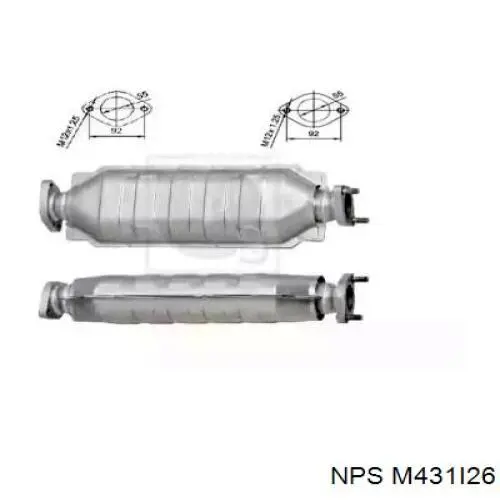 Каталітичний нейтралізатор відпрацьованих газів на Mitsubishi L 200 III K60, K70