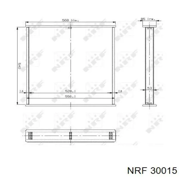 30015 NRF Охолоджувач наддувочного повітря
