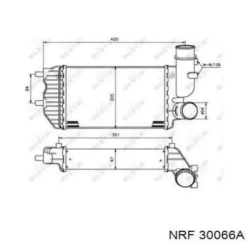 Система охолодження наддувочного повітря NRF 30066A ціна, від 81.68 USD
