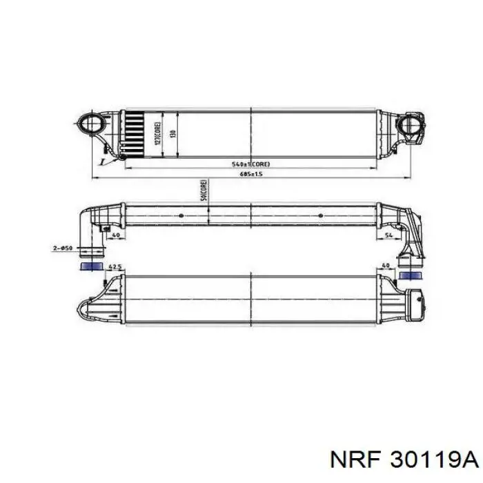 Система охолодження наддувочного повітря NRF 30119A ціна, від 83.15 USD