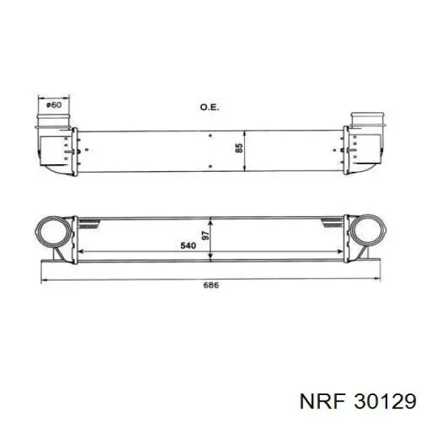 30129 NRF радіатор интеркуллера