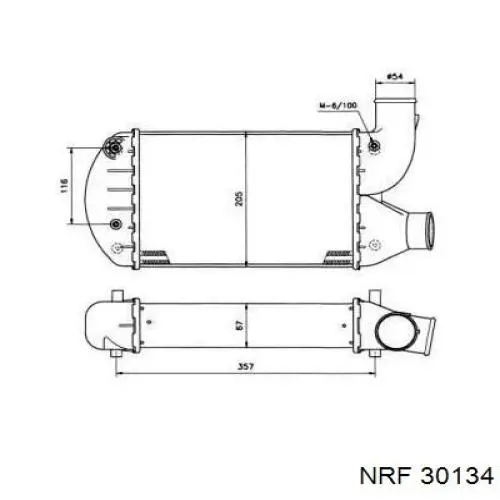 Купити 30134 NRF Радіатор интеркуллера