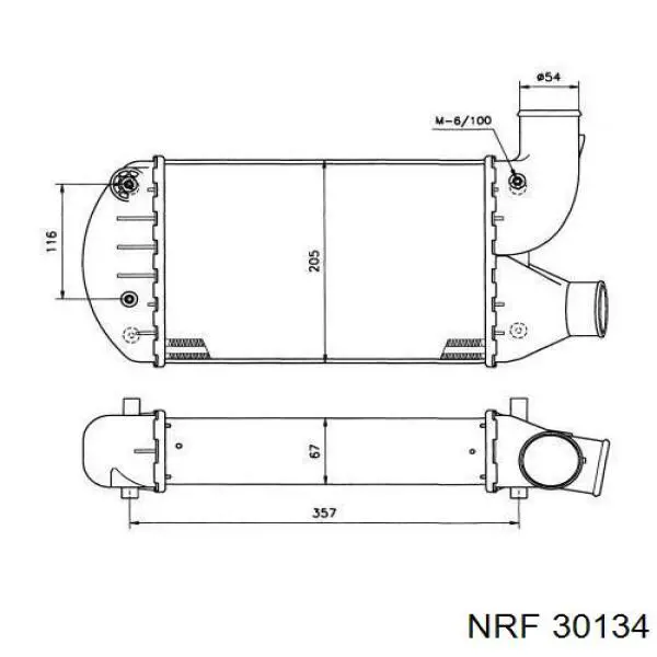 30134 NRF радіатор интеркуллера