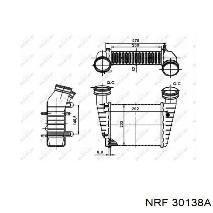 Радіатор інтеркулера NRF 30138A