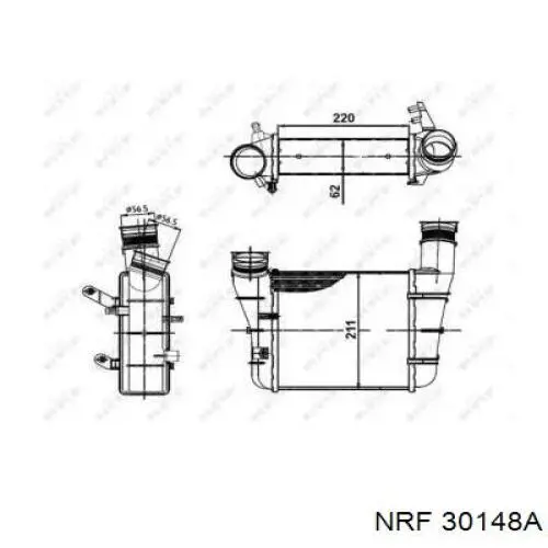 Радіатор інтеркулера NRF 30148A