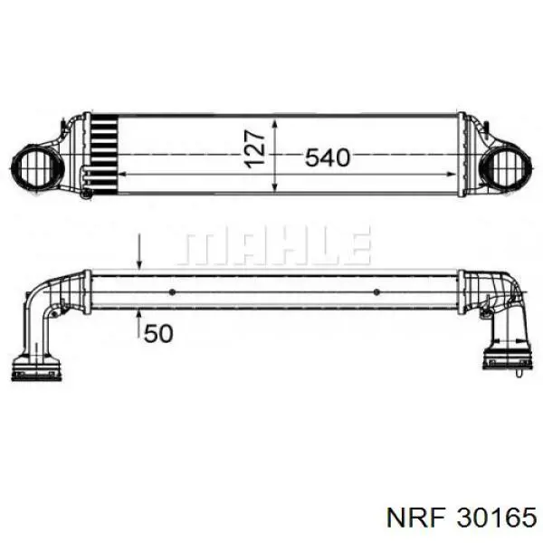 30165 NRF радіатор интеркуллера
