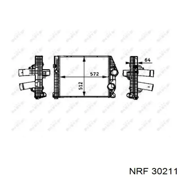Радіатор інтеркулера NRF 30211