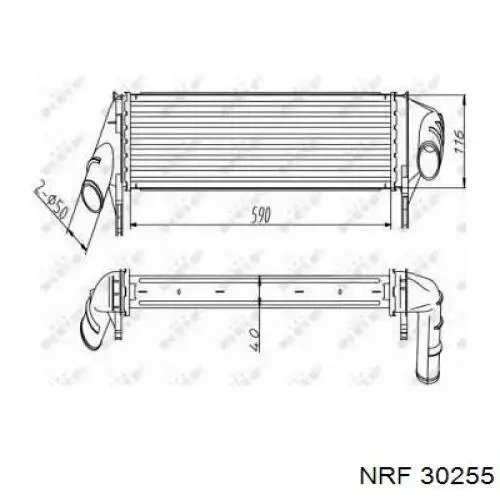 Радіатор інтеркулера NRF 30255