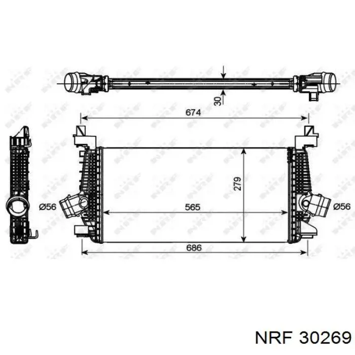 30269 NRF радіатор интеркуллера