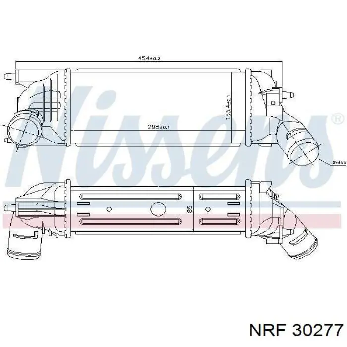 0384G6 Peugeot/Citroen радіатор интеркуллера