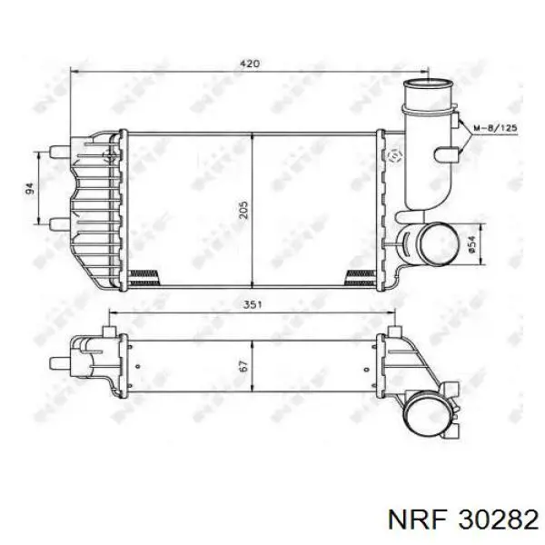 Купити 30282 NRF Радіатор интеркуллера