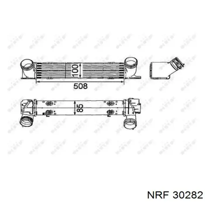 Система охолодження наддувочного повітря NRF 30282 ціна, від 86.78 USD