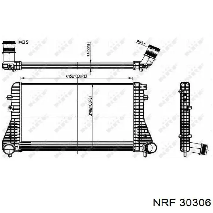 30306 NRF радіатор интеркуллера
