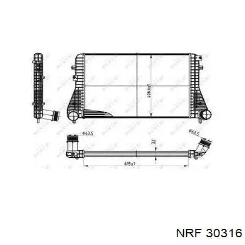 30316 NRF радіатор интеркуллера