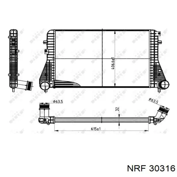 Купити FP74T110AV AVA Радіатор интеркуллера