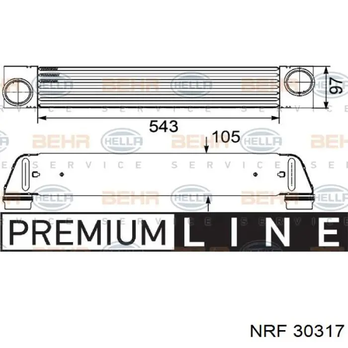 30317 NRF радіатор интеркуллера