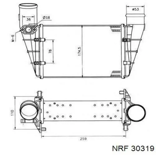 30319 NRF радіатор интеркуллера