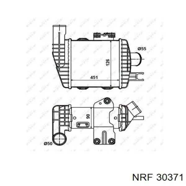 Система охолодження наддувочного повітря NRF 30371 ціна, від 128.59 USD